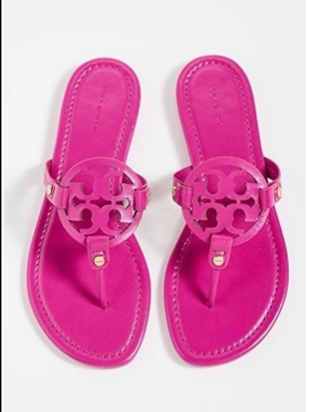 Tory Burch Miller Sandals in Fuchsia - Picture 2 of 9